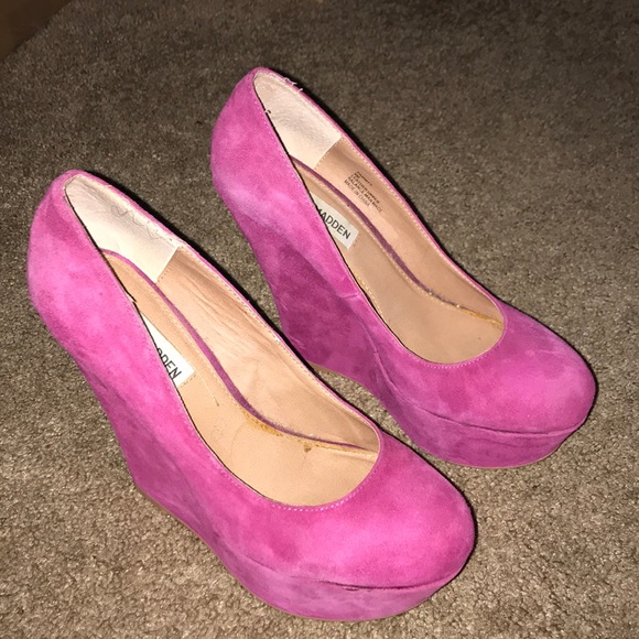 Steven Madden Suede Wedges - Picture 1 of 4